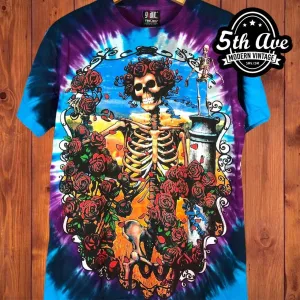 50th Anniversary All-Over Print Tie-Dye Grateful Dead Single Stitch T Shirt