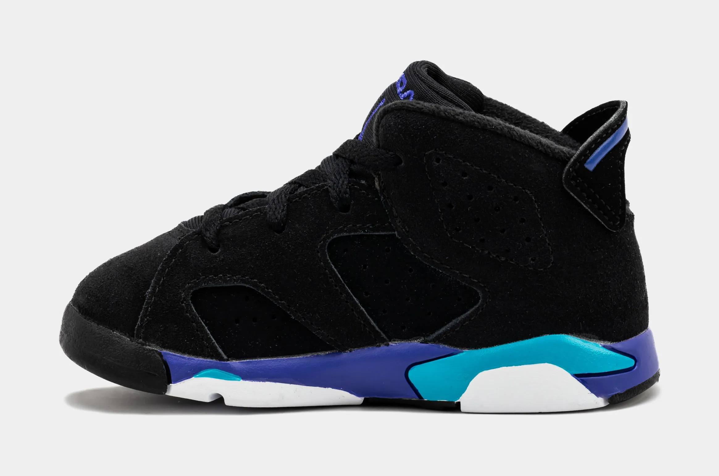 Air Jordan 6 Retro Aqua Infant Toddler Lifestyle Shoes (Black/Aquatone/Bright Concord)