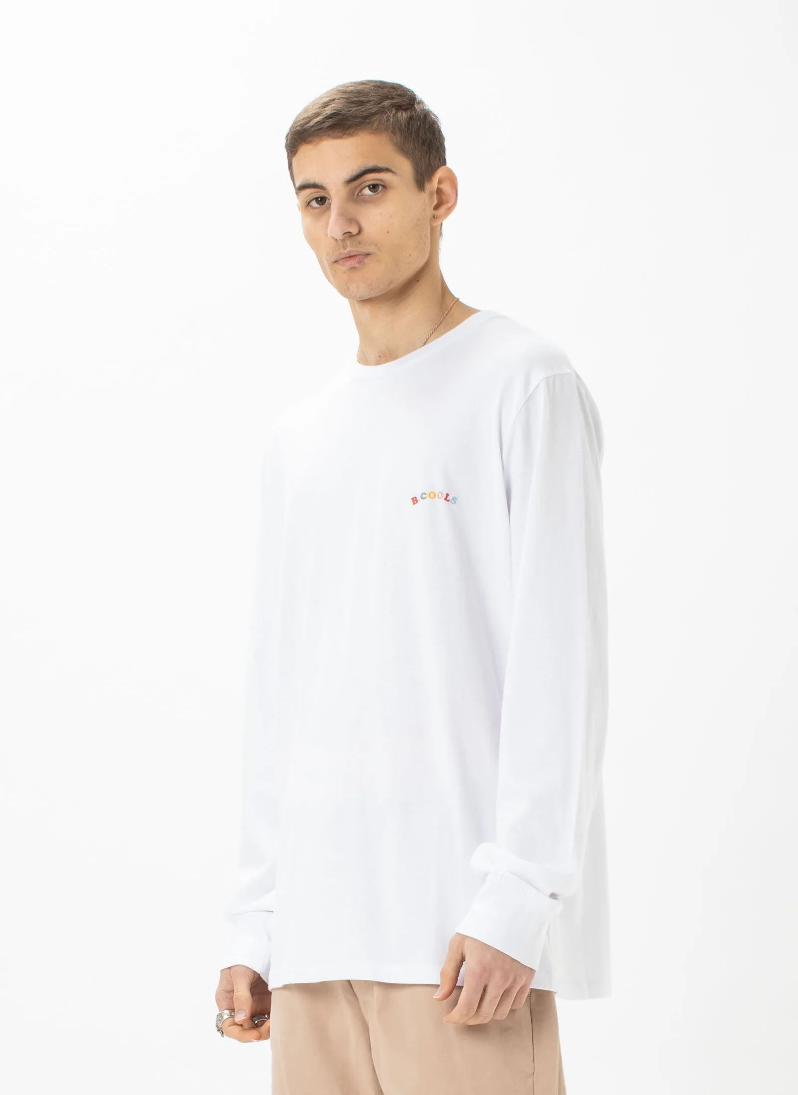 B.Nostalgic Embro LS Tee White