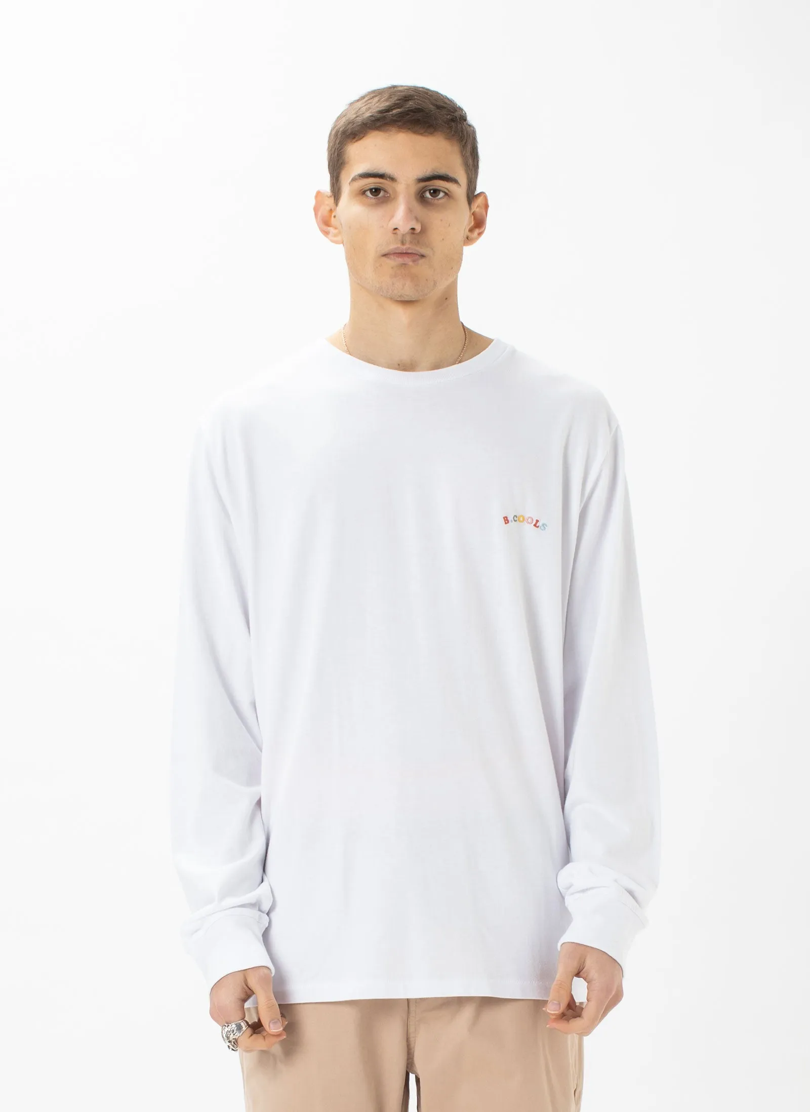 B.Nostalgic Embro LS Tee White