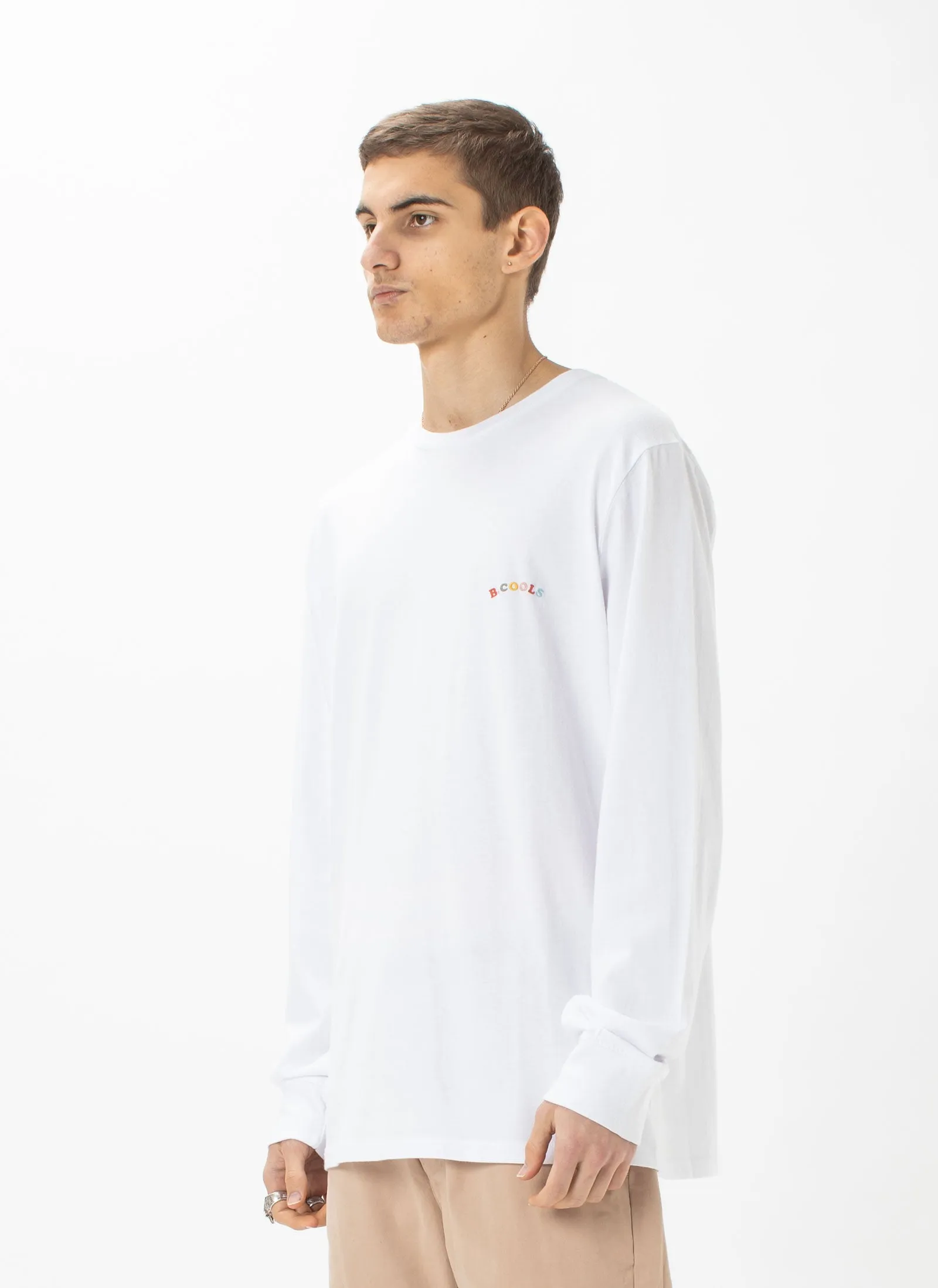 B.Nostalgic Embro LS Tee White