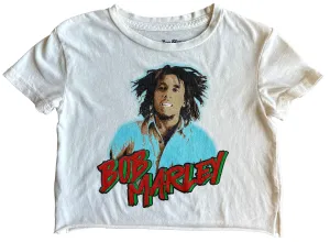 Bob Marley White Organic Not Quite Crop Tee