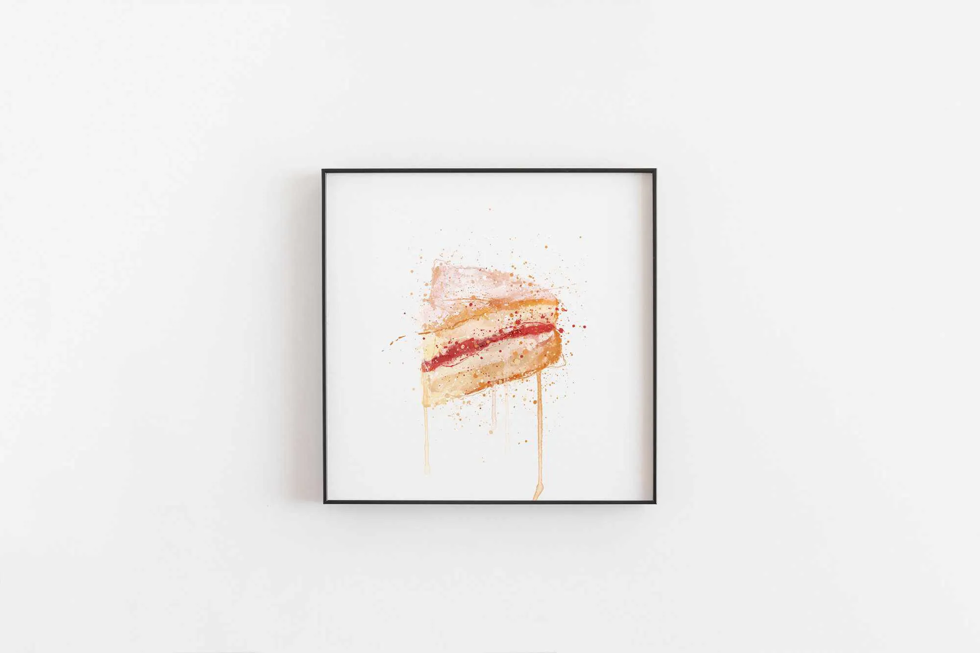 Cake Wall Art Print 'Victoria Sponge'