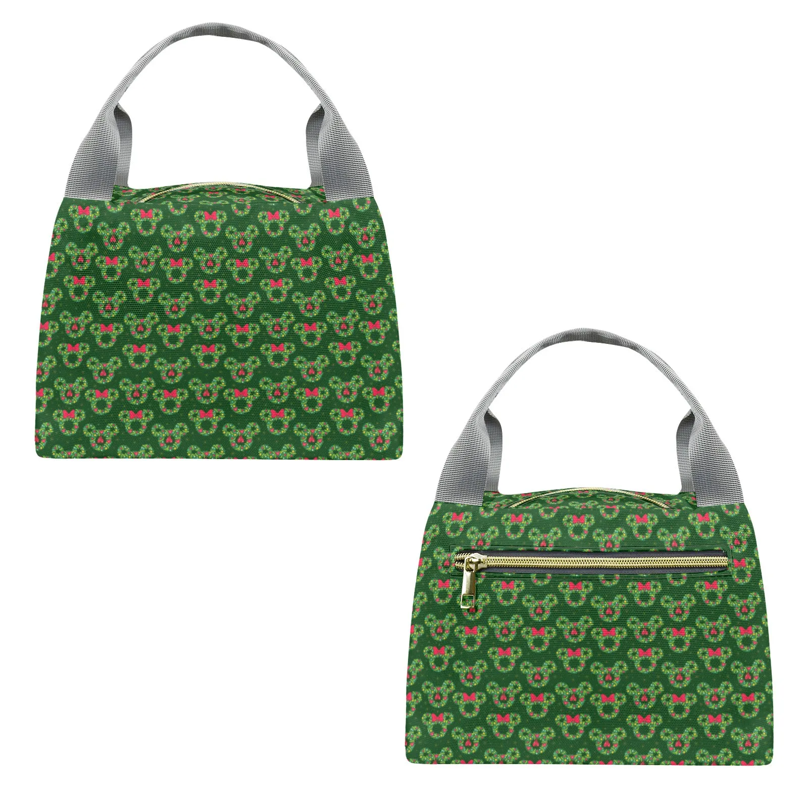 Christmas Wreaths Portable Lunch Bag