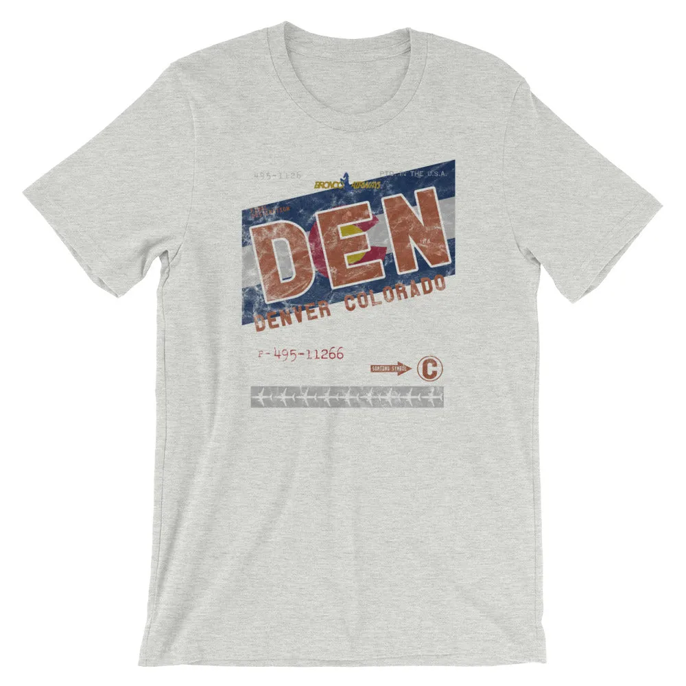 DEN Denver Vintage Airline Tag Tee