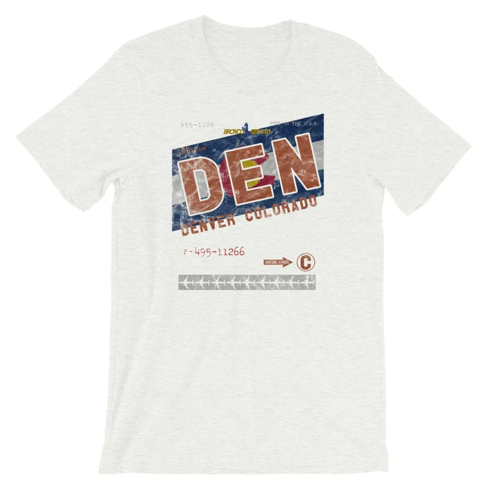 DEN Denver Vintage Airline Tag Tee