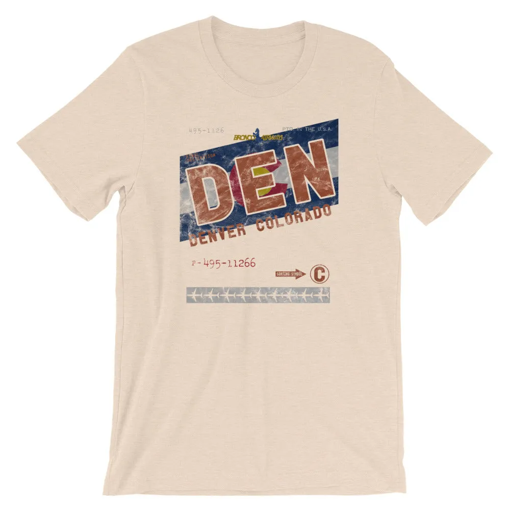 DEN Denver Vintage Airline Tag Tee