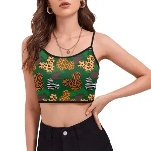 Disney Animal Prints Women's Spaghetti Strap Crop Top