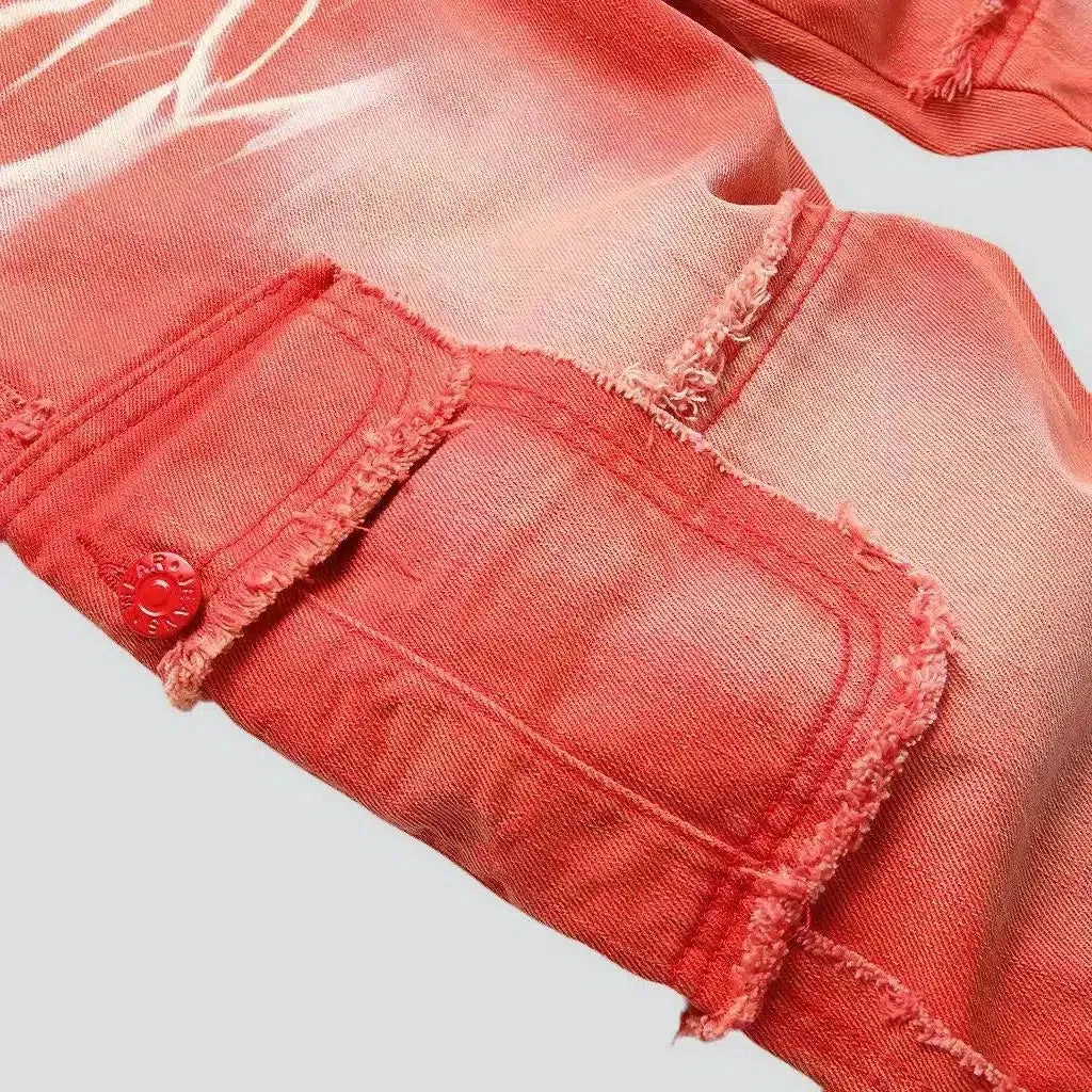 Distressed men's fashion jeans