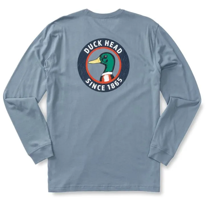 Duck Head Men's Nostalgia L/S Tee Shirt / Stone Blue