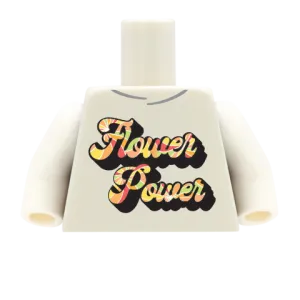 Flower Power Longsleeve T-Shirts (Choice of Three Designs) - Custom Design Minifigure Torso