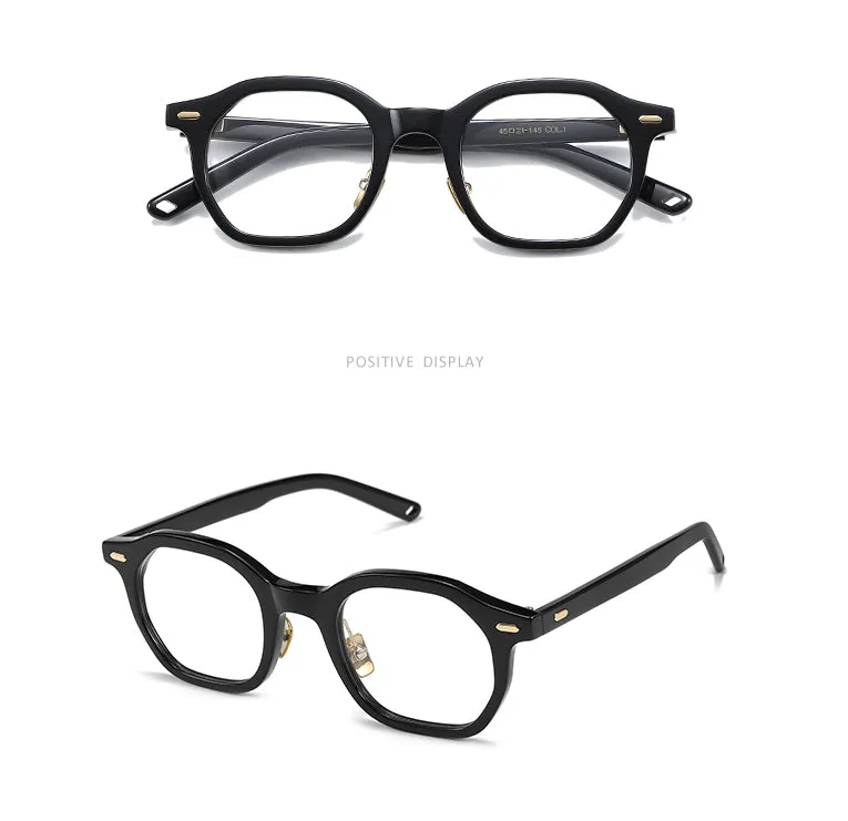 Gatenac Unisex Full Rim Square Acetate Frame Eyeglasses Gxj33