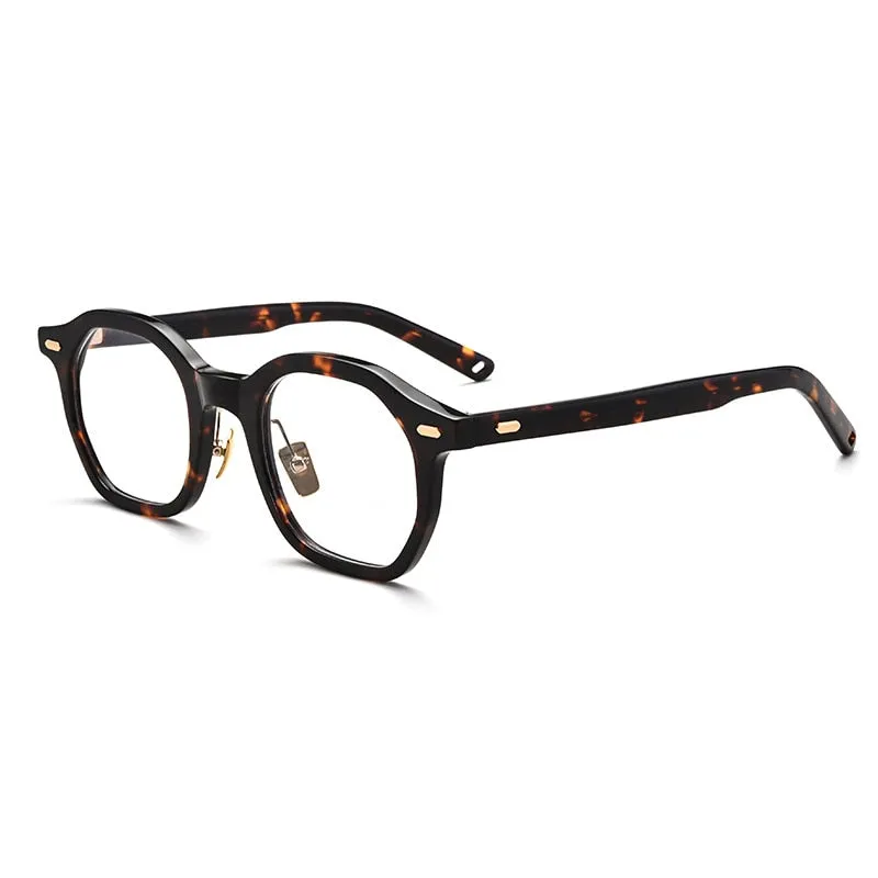 Gatenac Unisex Full Rim Square Acetate Frame Eyeglasses Gxj33