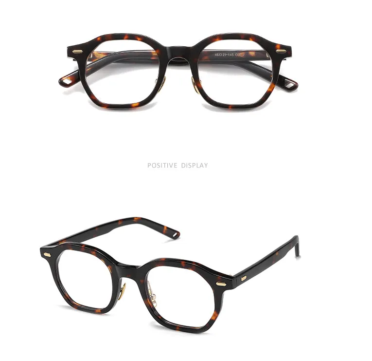 Gatenac Unisex Full Rim Square Acetate Frame Eyeglasses Gxj33