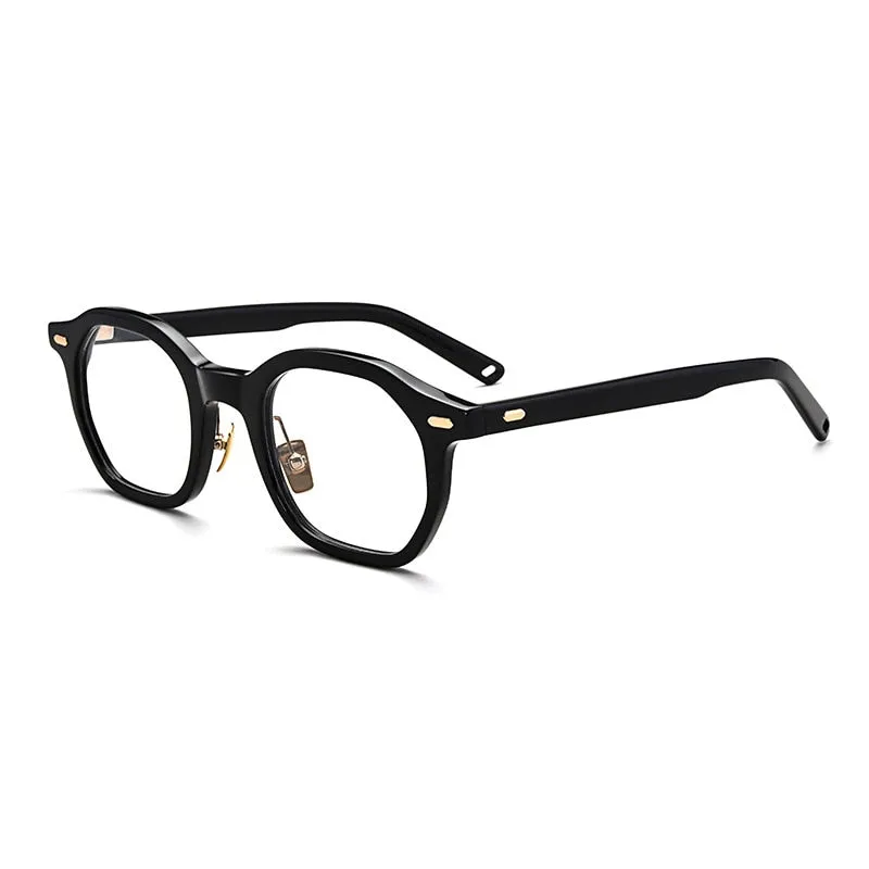 Gatenac Unisex Full Rim Square Acetate Frame Eyeglasses Gxj33