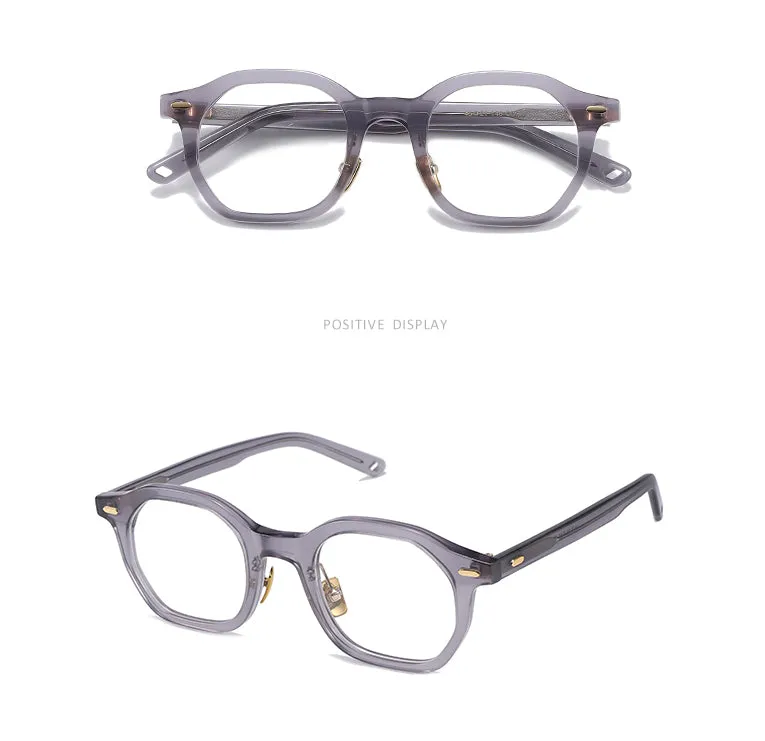 Gatenac Unisex Full Rim Square Acetate Frame Eyeglasses Gxj33