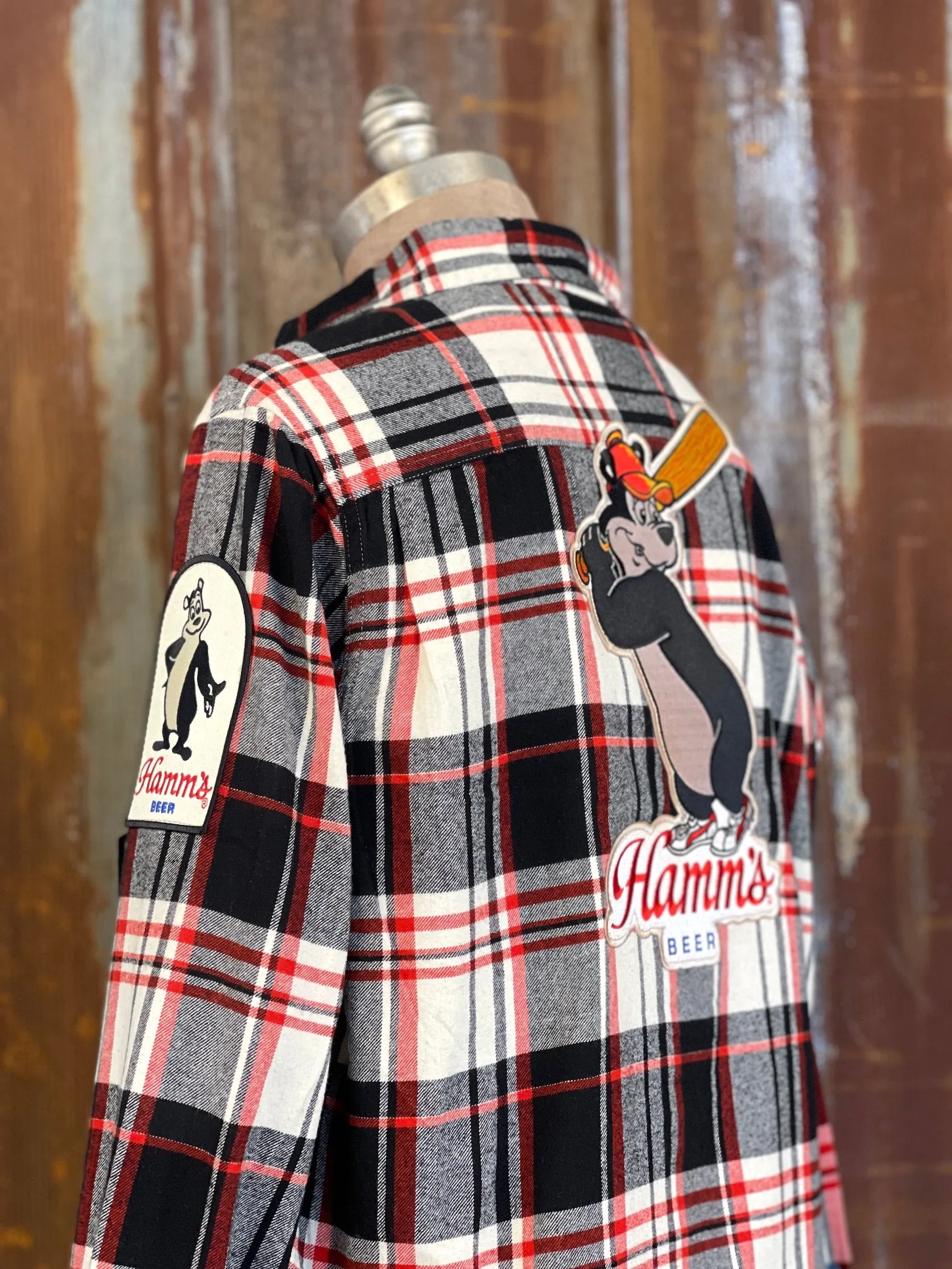 Hamm's Baseball Bear Flannel- Licorice Whip