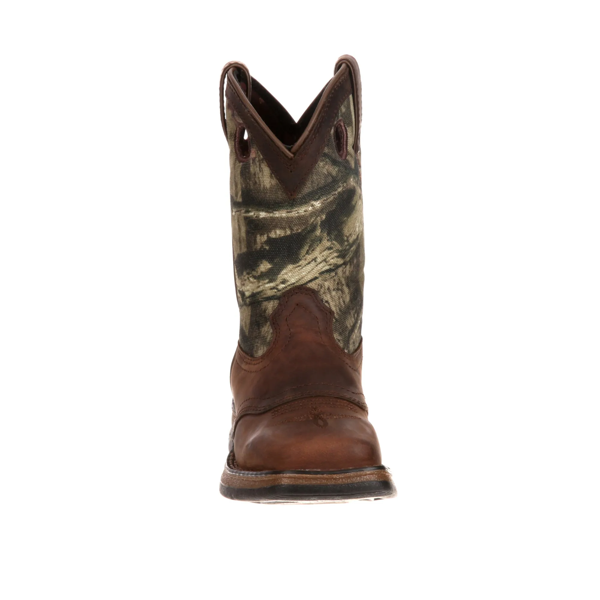 Lil Durango Little Kid Boys Brown/Camo Leather Saddle Cowboy Boots