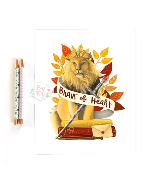 Magic Lion Wizard School Art Print