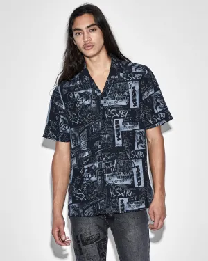 MASH UP RESORT SHIRT BLACK