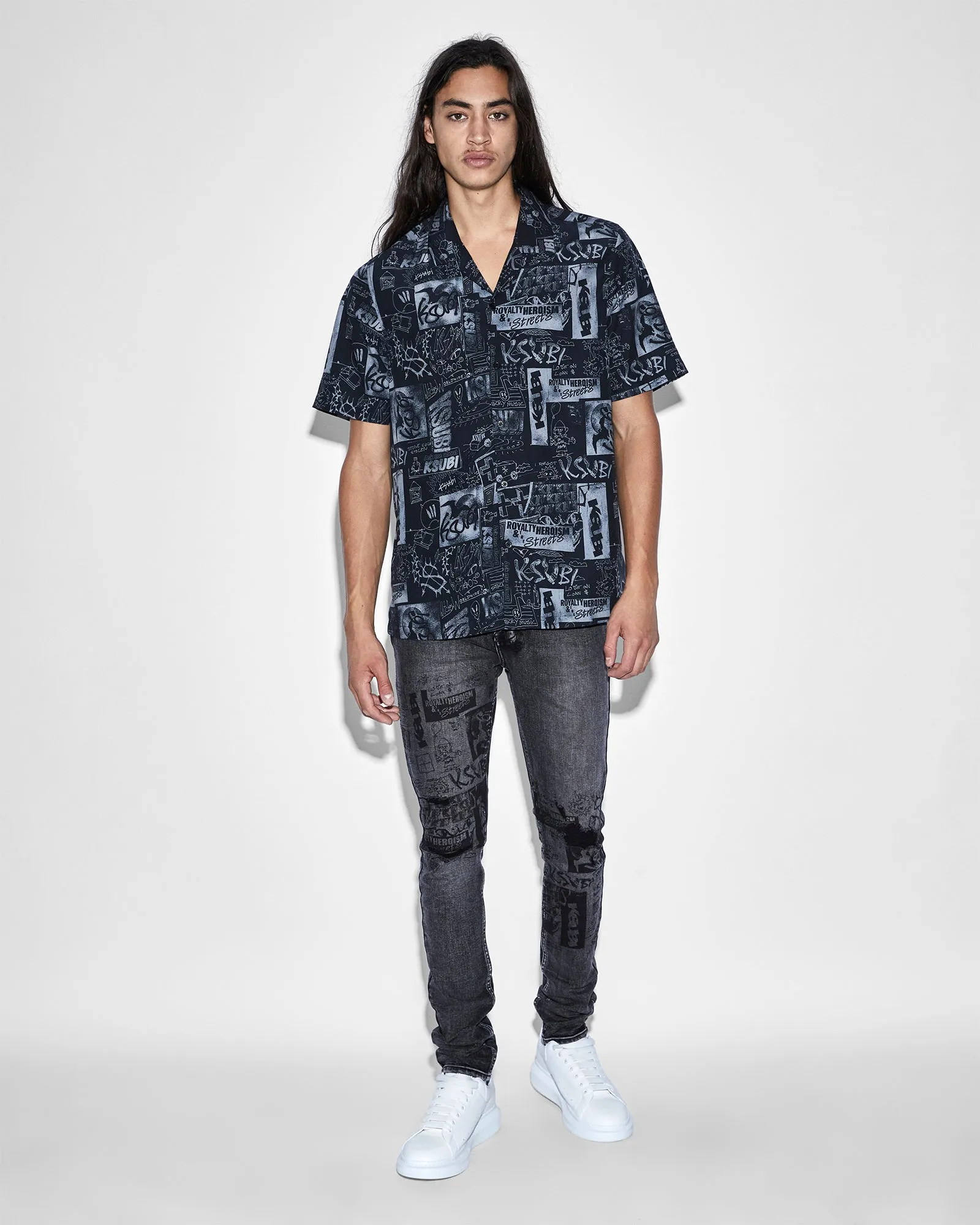 MASH UP RESORT SHIRT BLACK