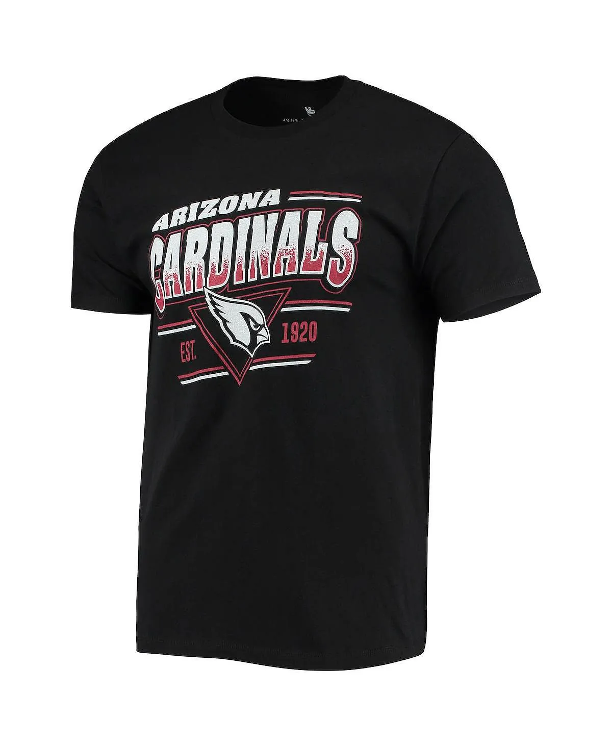 Men's Arizona Cardinals Throwback Junk Food T-Shirt Black