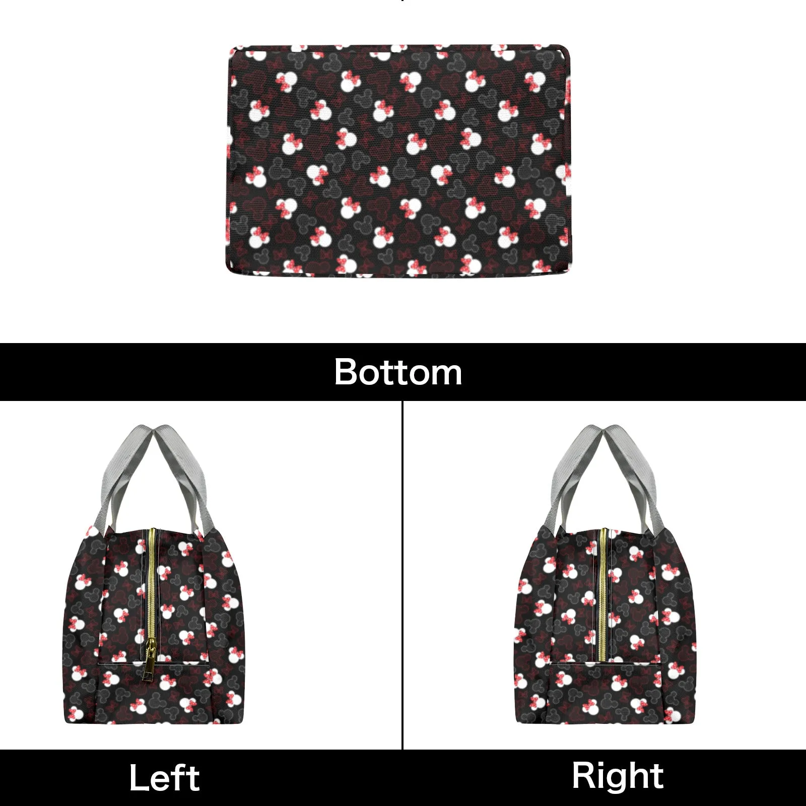 Mickey And Minnie Dots Portable Lunch Bag