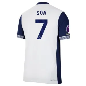 Nike Tottenham Authentic Son Heung-min Home Jersey w/ EPL   No Room For Racism Patches 24/25 (White/Binary Blue)