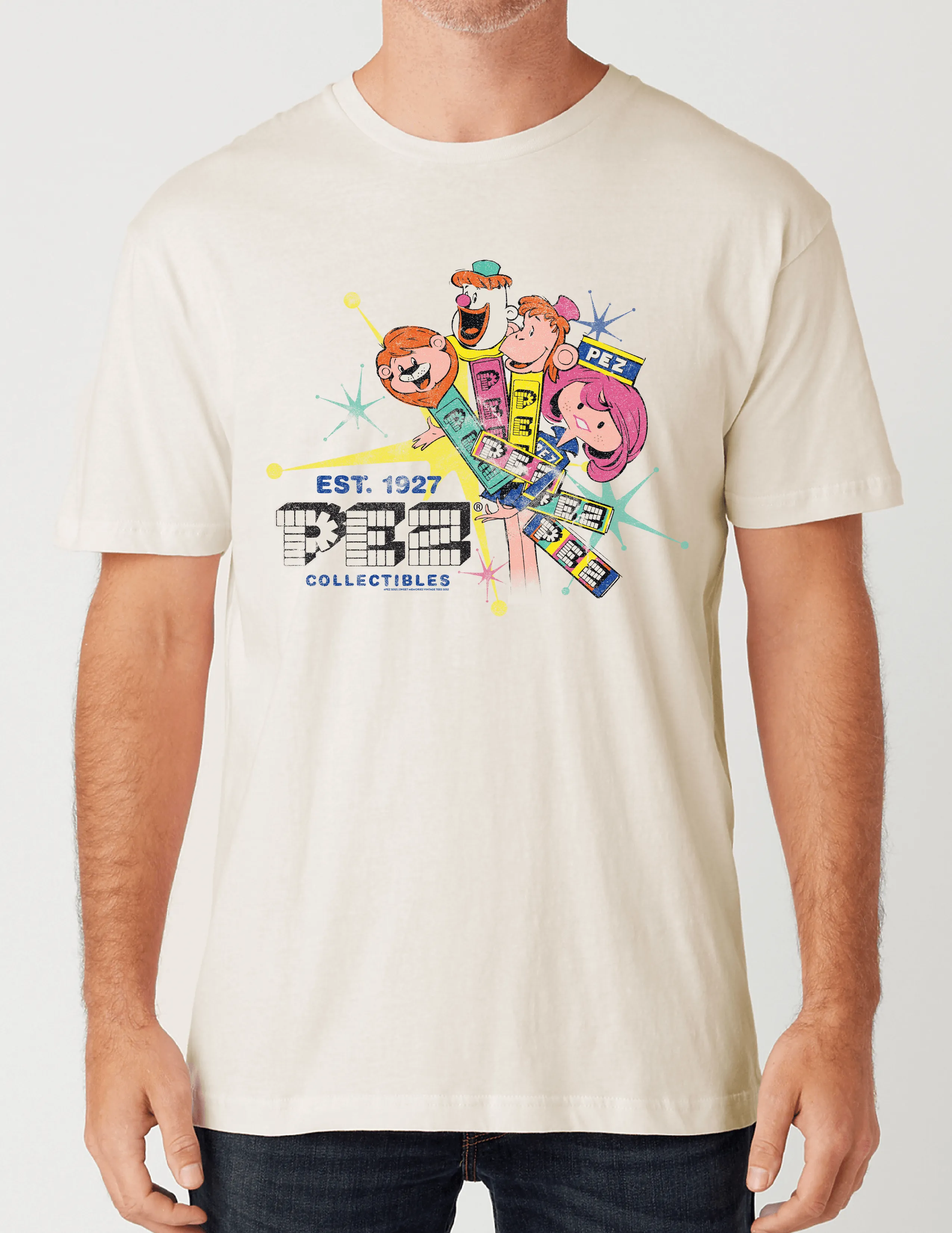 PEZ Retro Assorted Fruit Candy Collectibles Tee