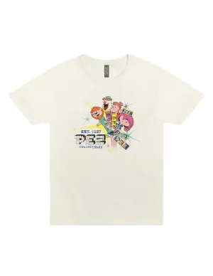 PEZ Retro Assorted Fruit Candy Collectibles Tee