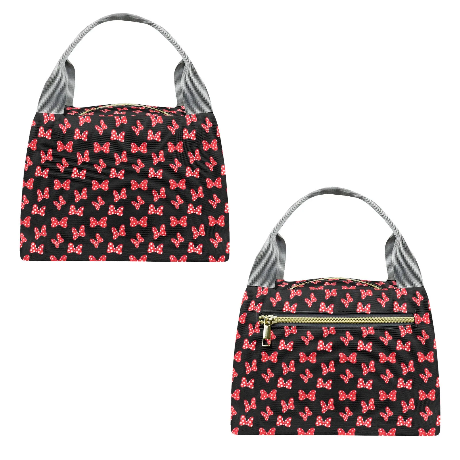 Polka Dot Bows Portable Lunch Bag