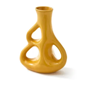 Pols Potten Three Ears Vase in Yellow Ceramic – Medium