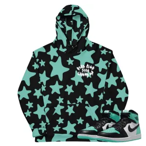 Retro 1 "Green Glow" Stars Sweater