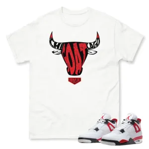 Retro 4 "Red Cement" Bull Head Shirt