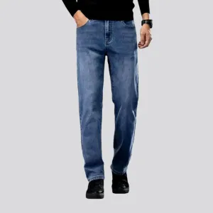 Retro tapered high-rise casual men's jeans