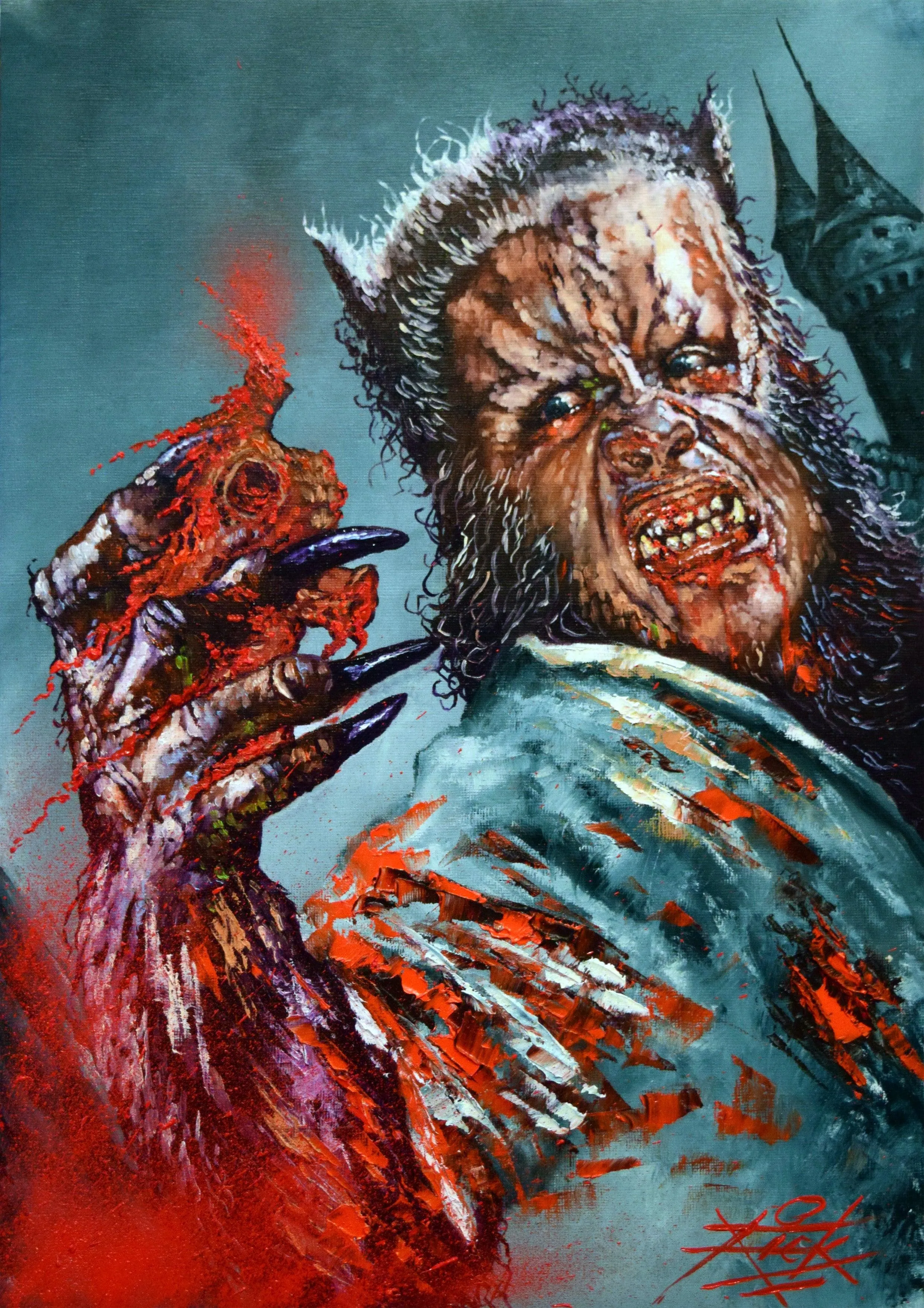 Rick Melton - Curse Of The Werewolf - Classic Horror - Art Print