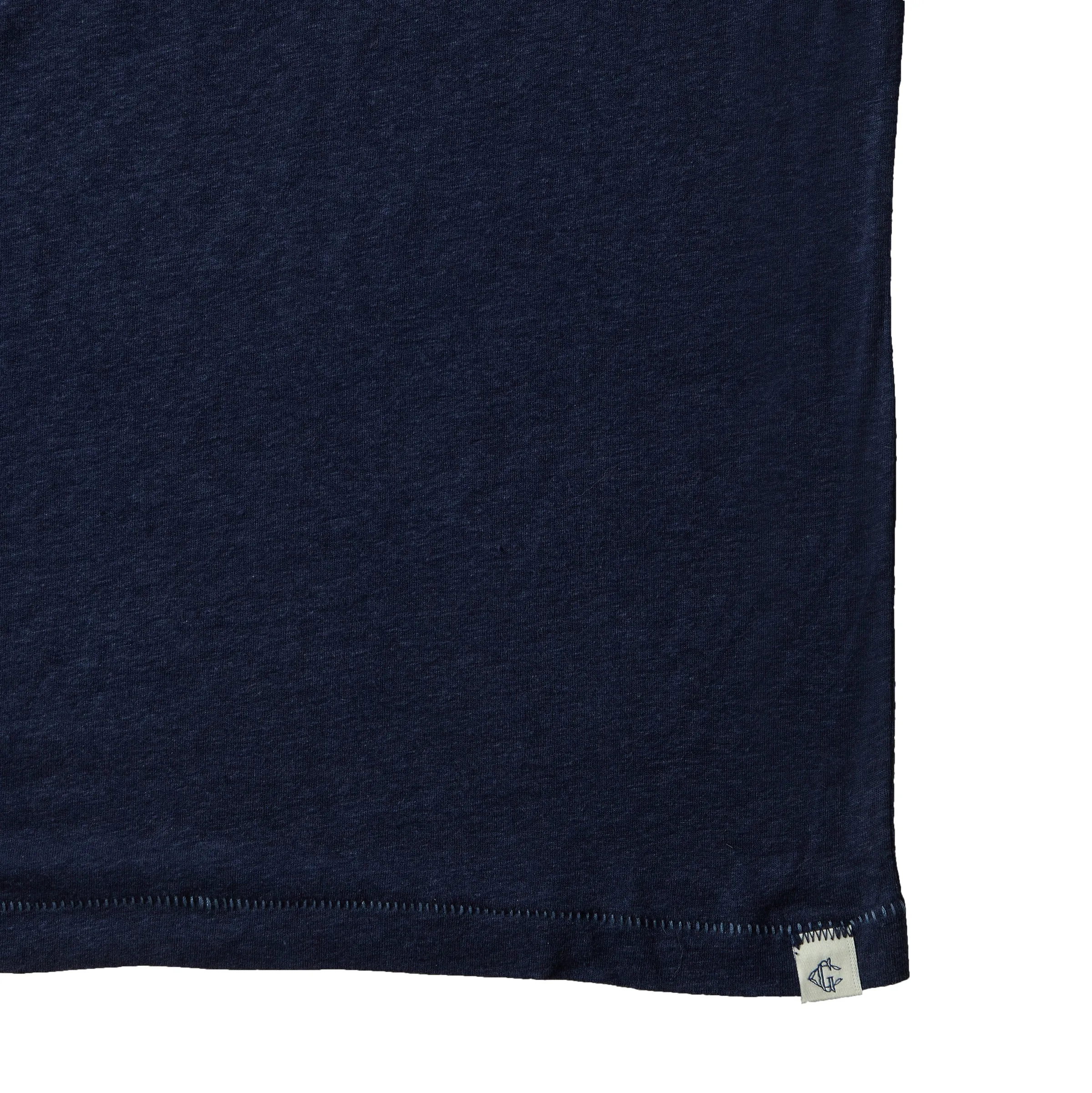 Safari Linen Blend Pocket Tee - Navy (Final Sale)