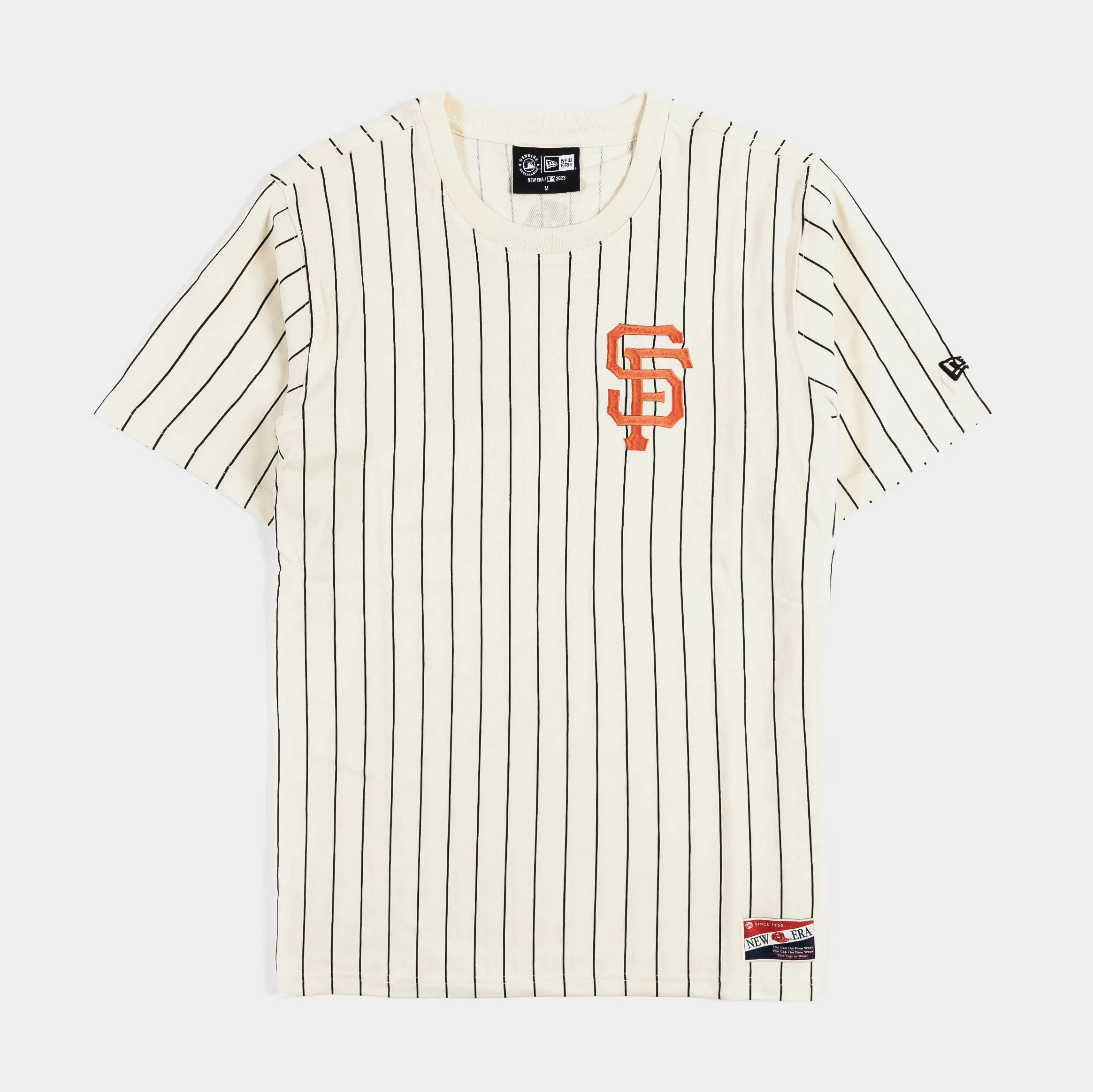 San Francisco Giants Throwback Mens Short Sleeve Shirt (Beige)