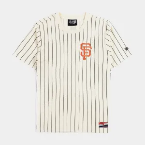 San Francisco Giants Throwback Mens Short Sleeve Shirt (Beige)