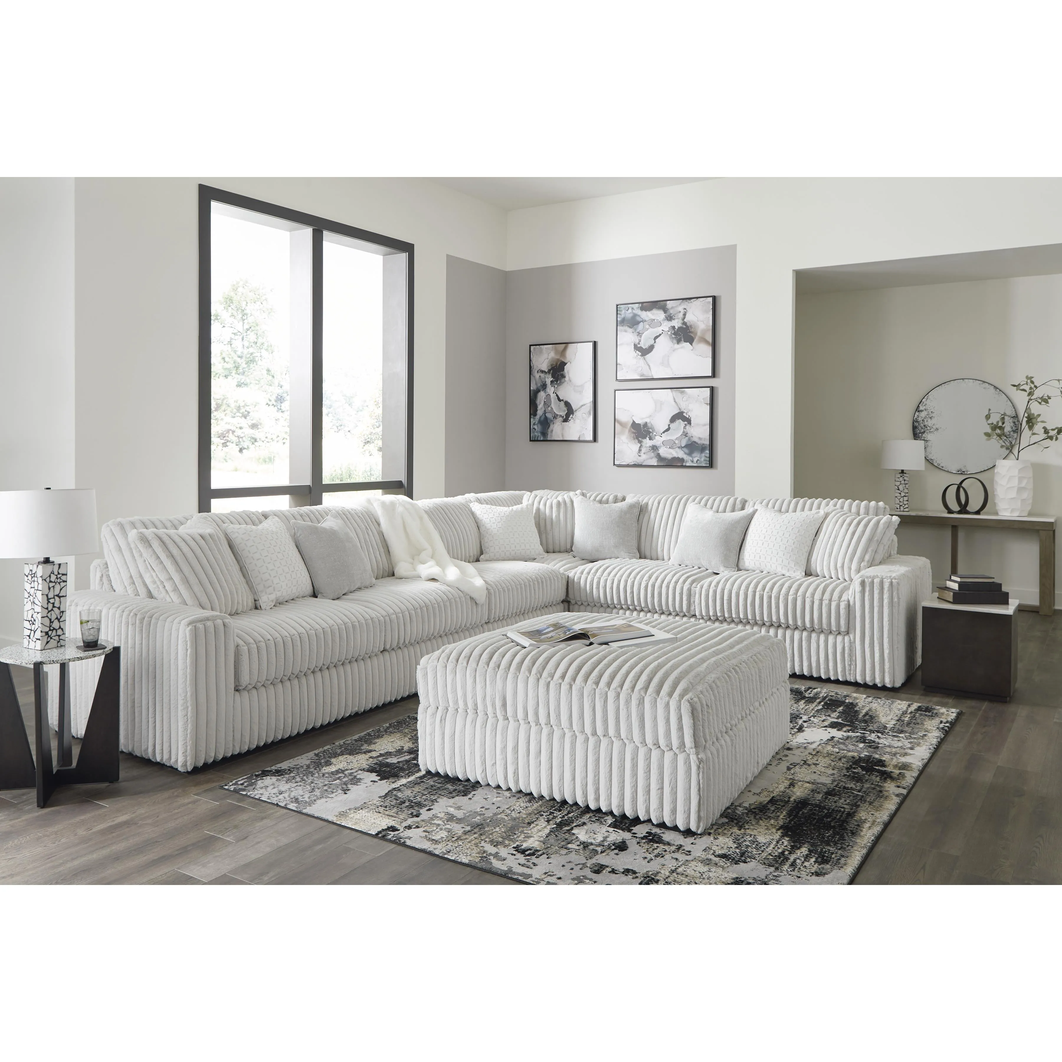 Signature Design by Ashley Stupendous Fabric 4 pc Sectional 2590366/2590346/2590377/2590367