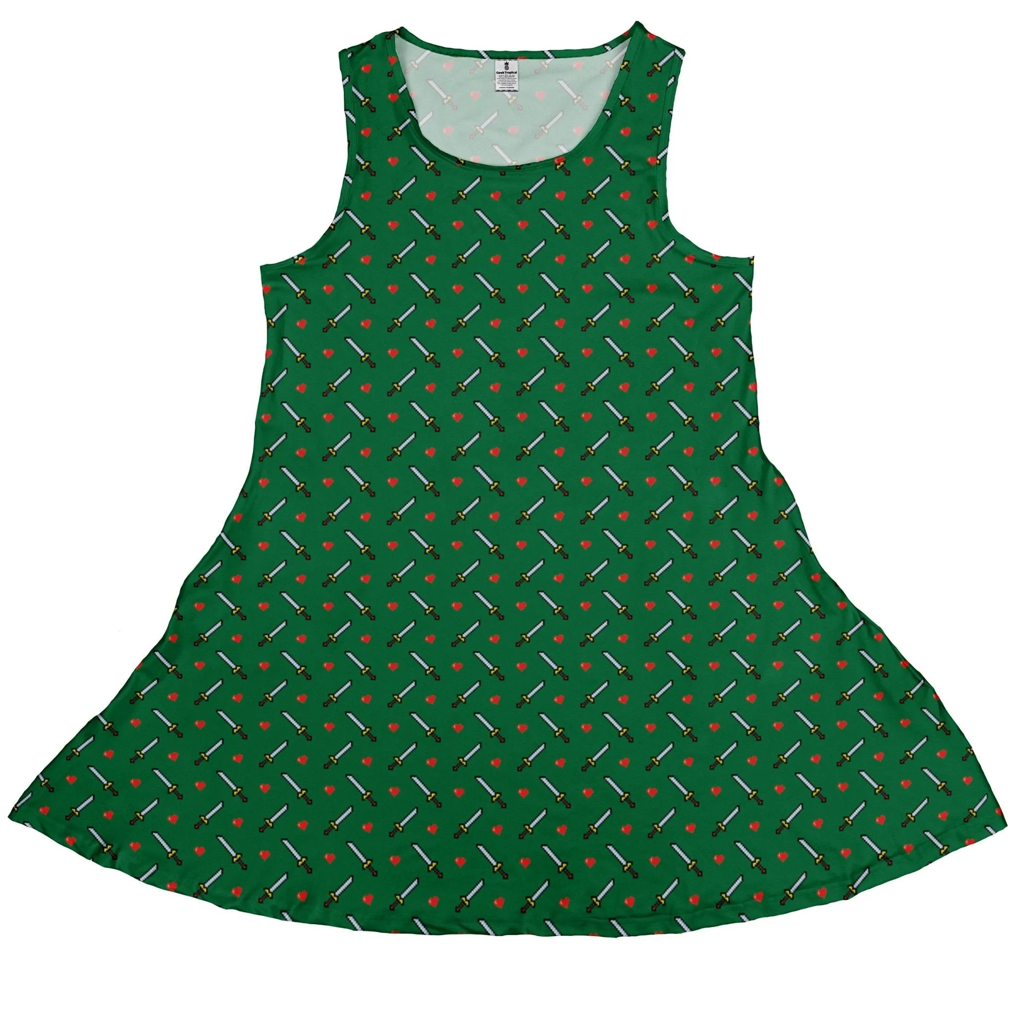 Sword And Hearts Video Game Green Dress