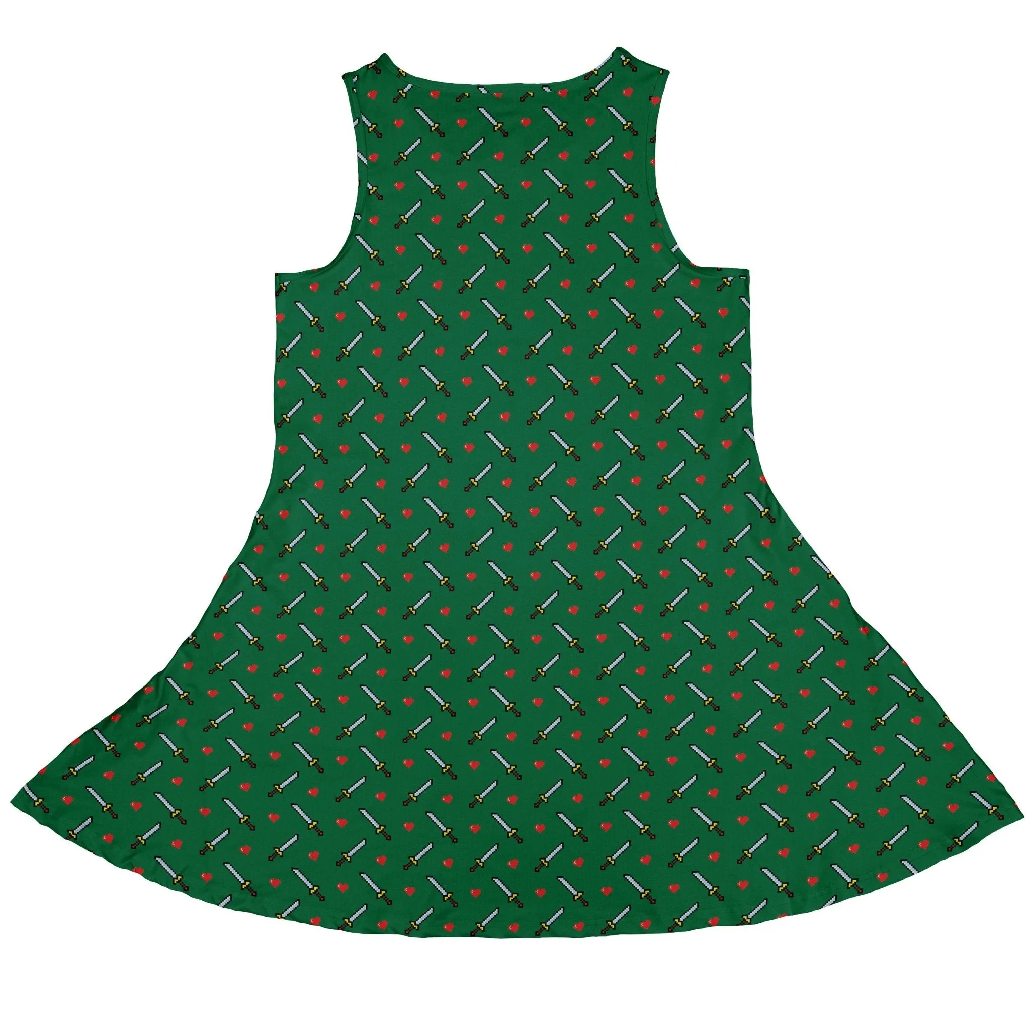 Sword And Hearts Video Game Green Dress