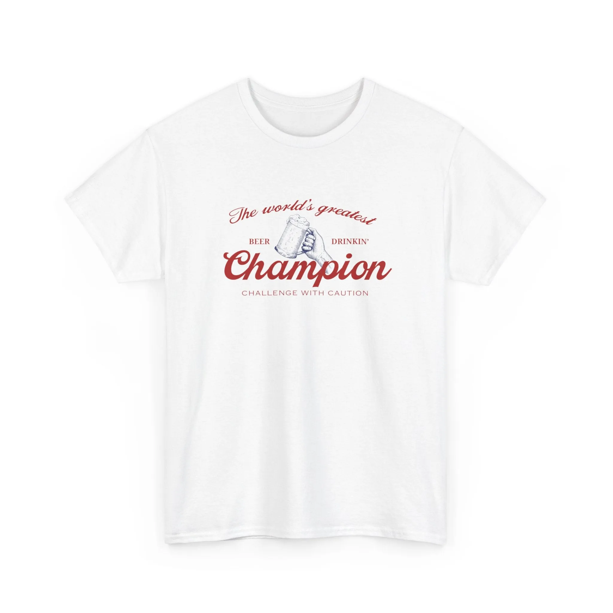 Vintage Beer Style T-Shirt: The World's Greatest Beer Drinkin' Champion - Perfect for Fourth of July, Father's Day, Life of Party Gift