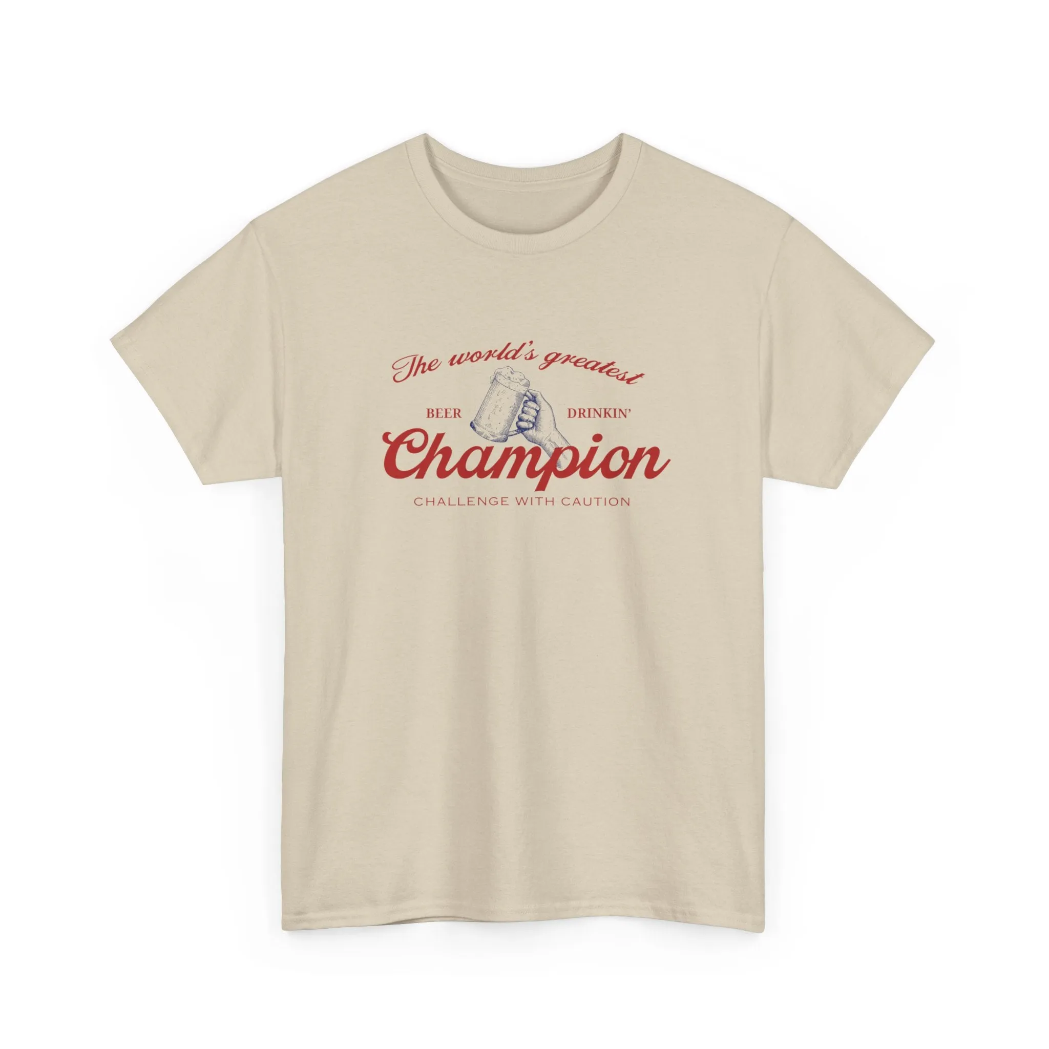 Vintage Beer Style T-Shirt: The World's Greatest Beer Drinkin' Champion - Perfect for Fourth of July, Father's Day, Life of Party Gift