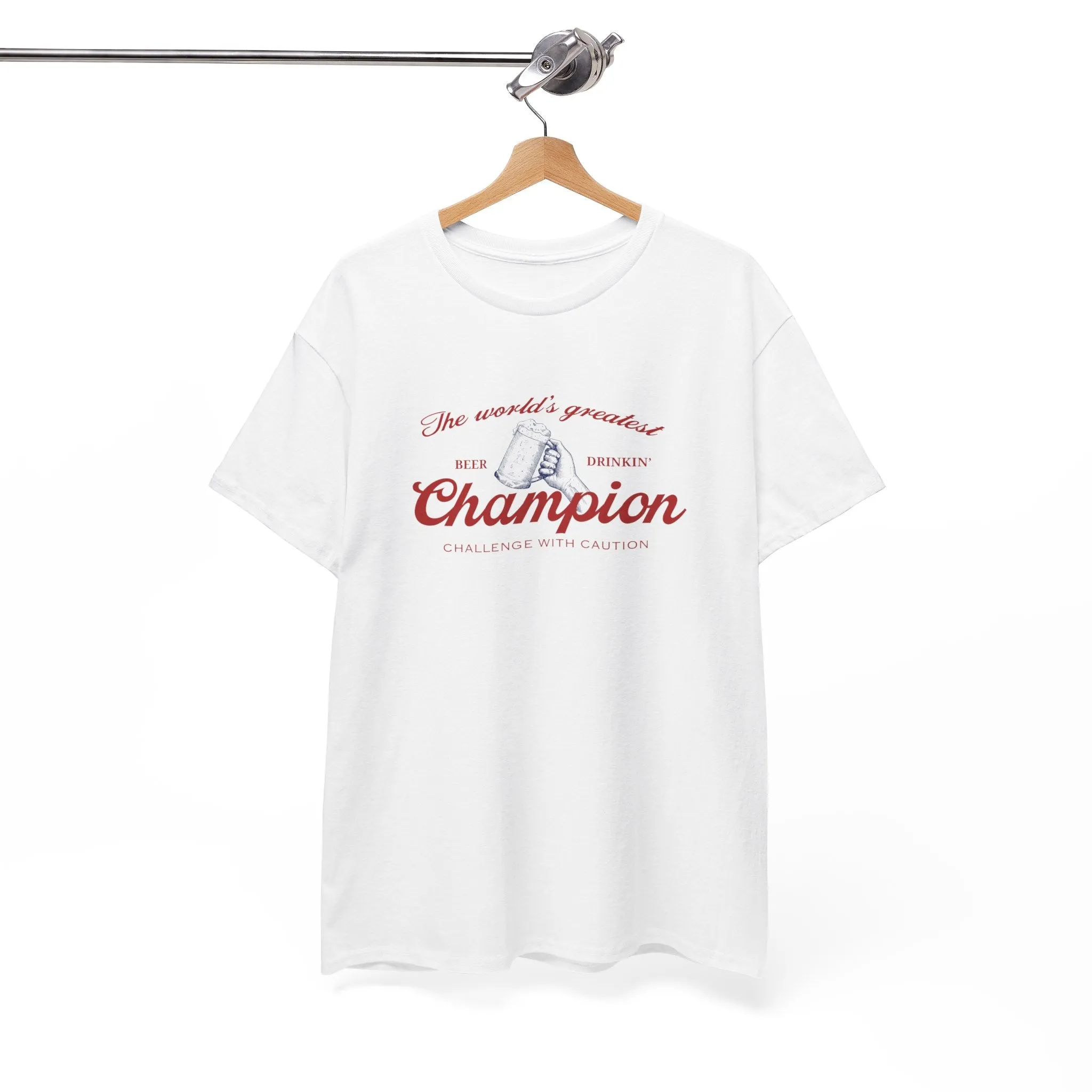 Vintage Beer Style T-Shirt: The World's Greatest Beer Drinkin' Champion - Perfect for Fourth of July, Father's Day, Life of Party Gift