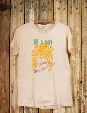 Vintage Rod Stewart Blondes Have More Fun Concert T Shirt 1979 Tan Small