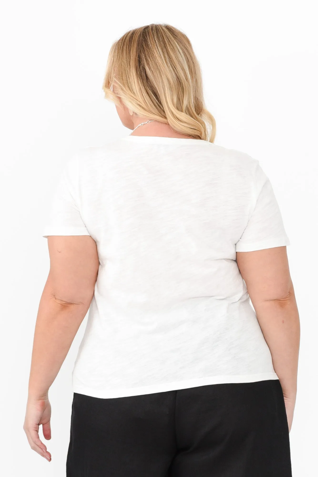 Wynne White Cotton Tee