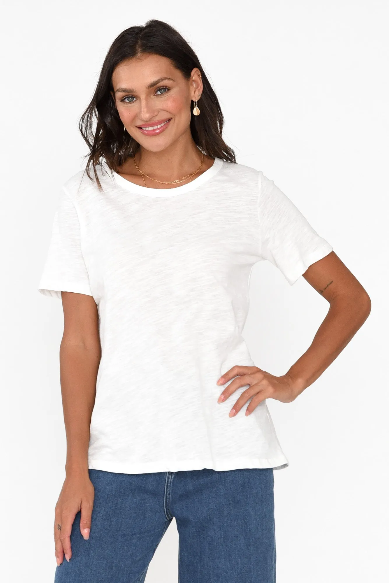 Wynne White Cotton Tee