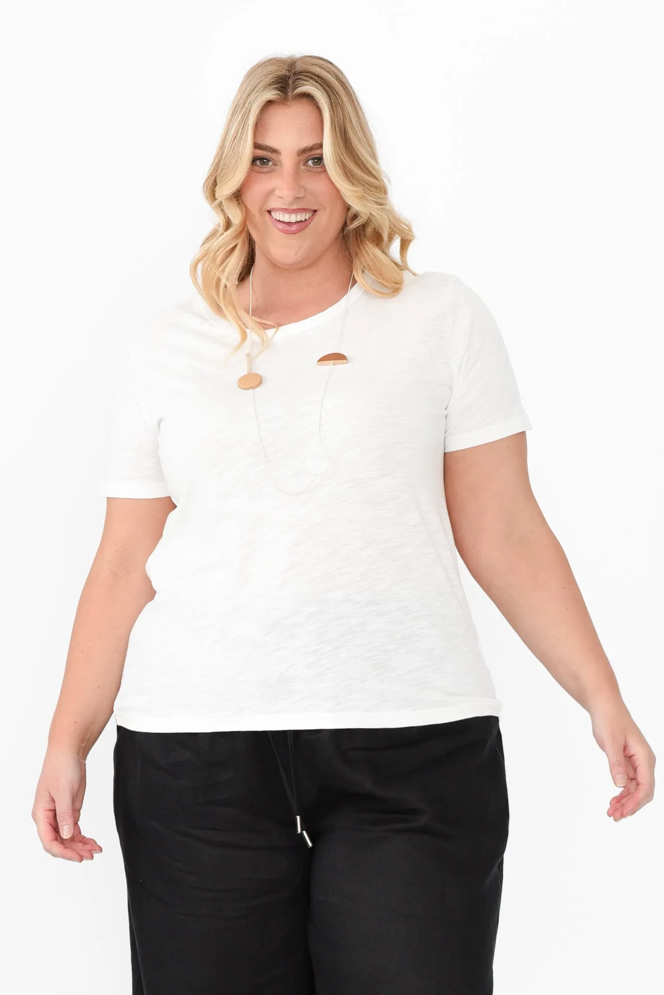 Wynne White Cotton Tee