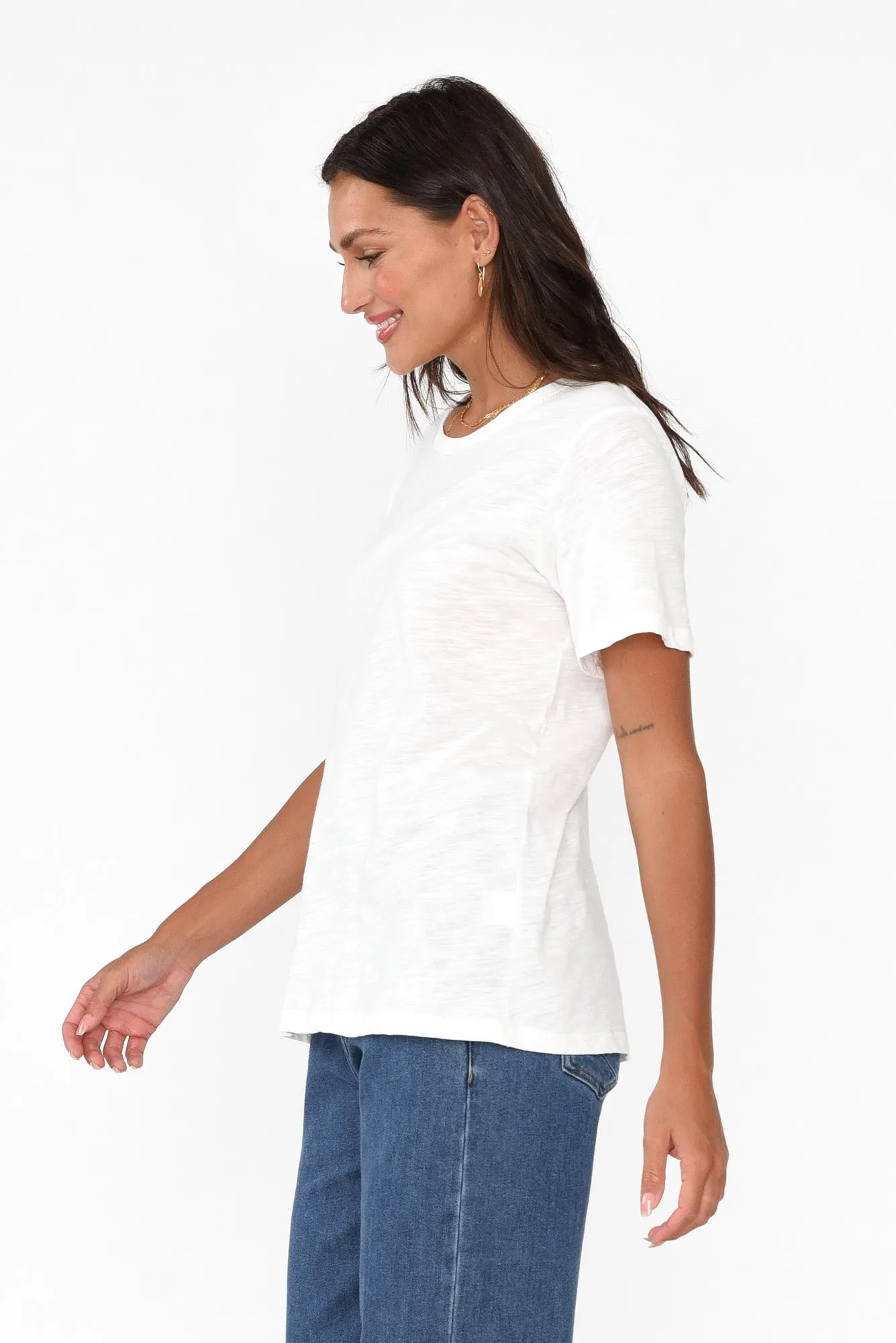 Wynne White Cotton Tee